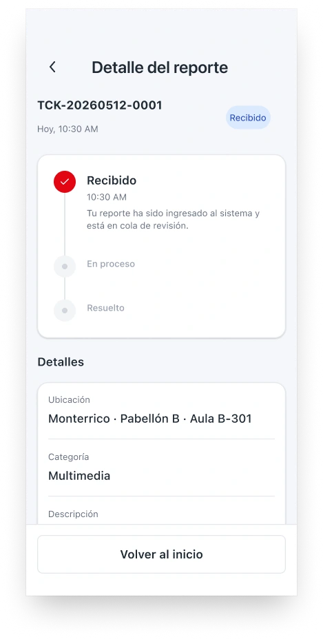 CampusLink screen for checking report tracking